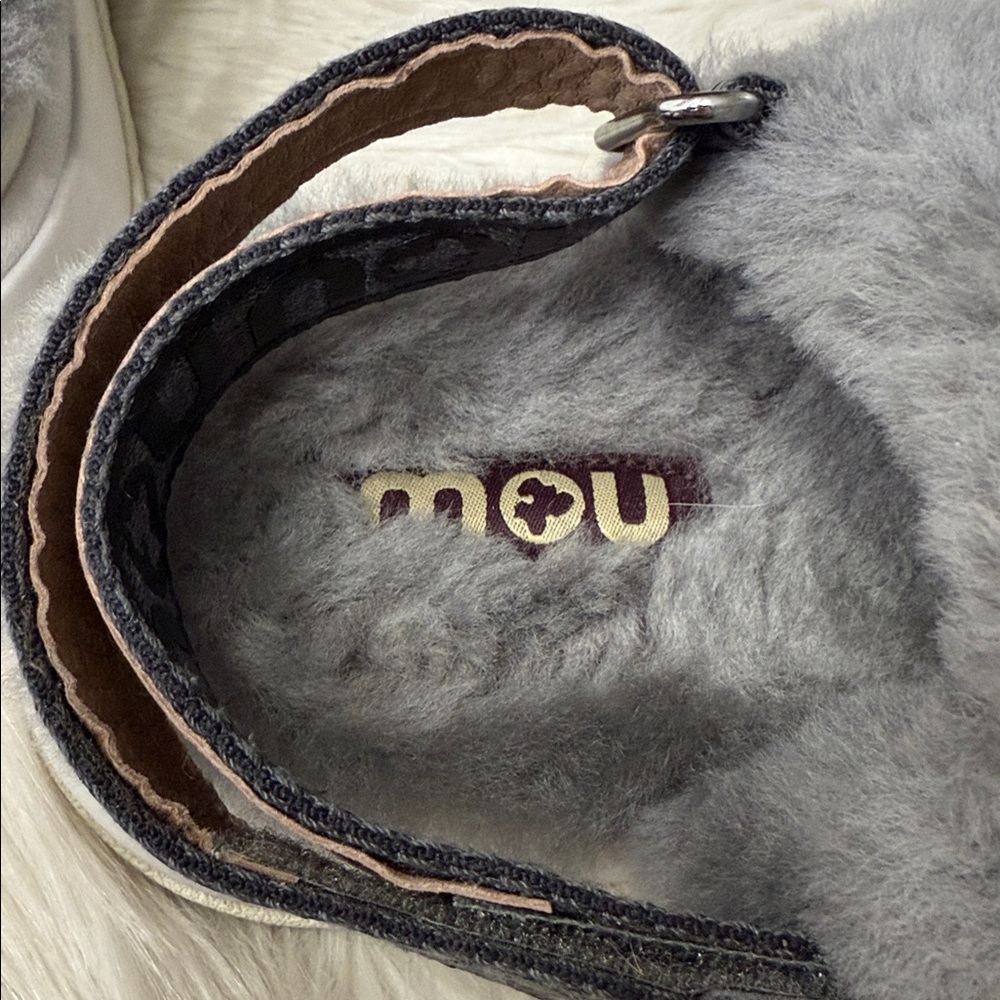 MOU Lambswool Slingback Sandals - Picture 4 of 10